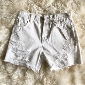 NWT J Brand high waisted destroyed jean shorts